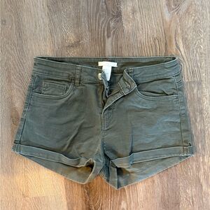 Women's Olive Green Shorts H&M